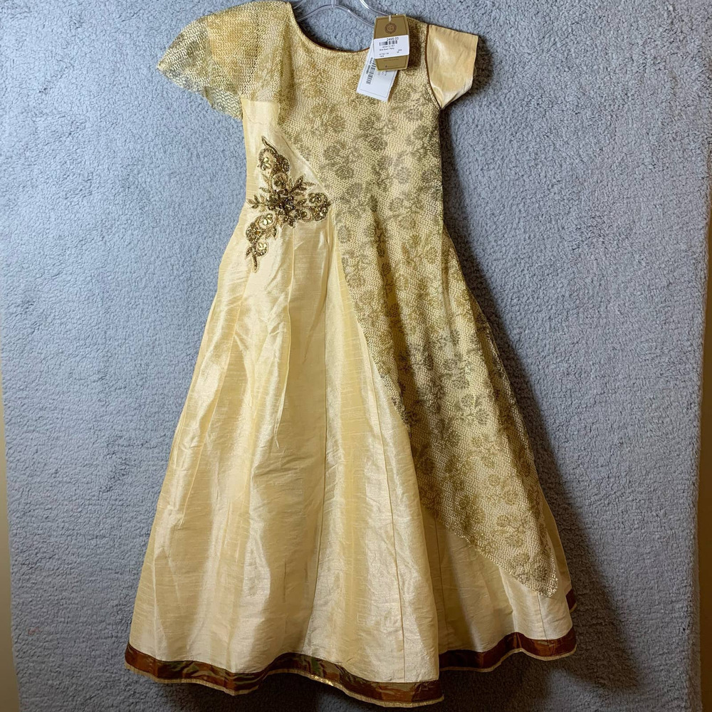 Podja Creations Dress Gown Girls Size 24 India Inspired Party Formal Lined NWT